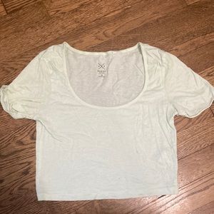 Light Green Pacsun Scoop Neck Crop Top